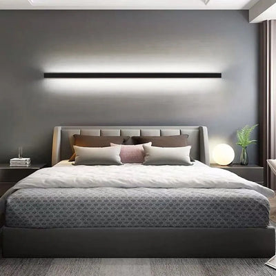 Edge minimalistische lineaire LED wandlamp – goud, zwart of wit – metaal en acryl – voor de slaapkamer