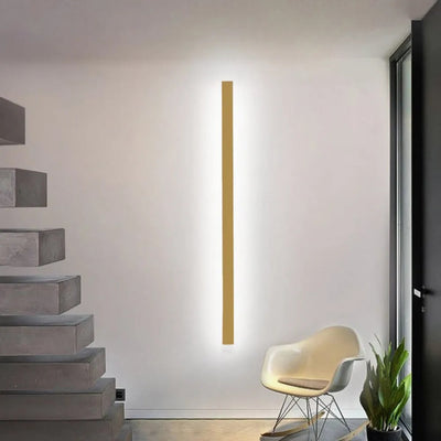 Edge minimalistische lineaire LED wandlamp – goud, zwart of wit – metaal en acryl – voor de slaapkamer
