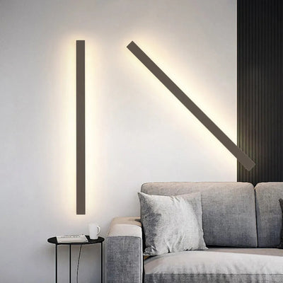 Edge moderne lineaire buitenwandlamp – metaal en acryl – geschikt voor tuin en hal