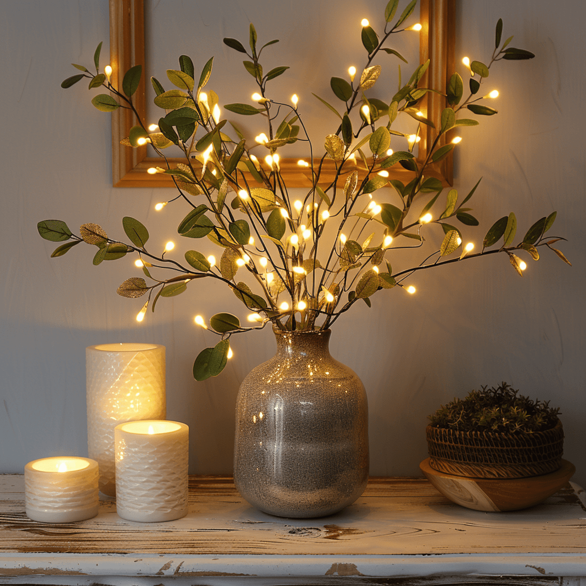 Feeënlicht Olijftak 70 cm - Warm Wit 120 LED's - Decoratieve Verlichting voor Thuis of Feestelijke Gelegenheden-6