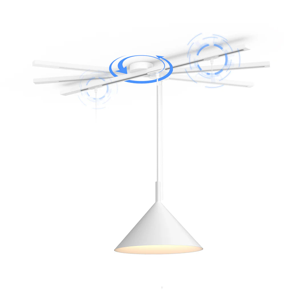 Morris draaibare verplaatsbare plafondrail voor hanglamp