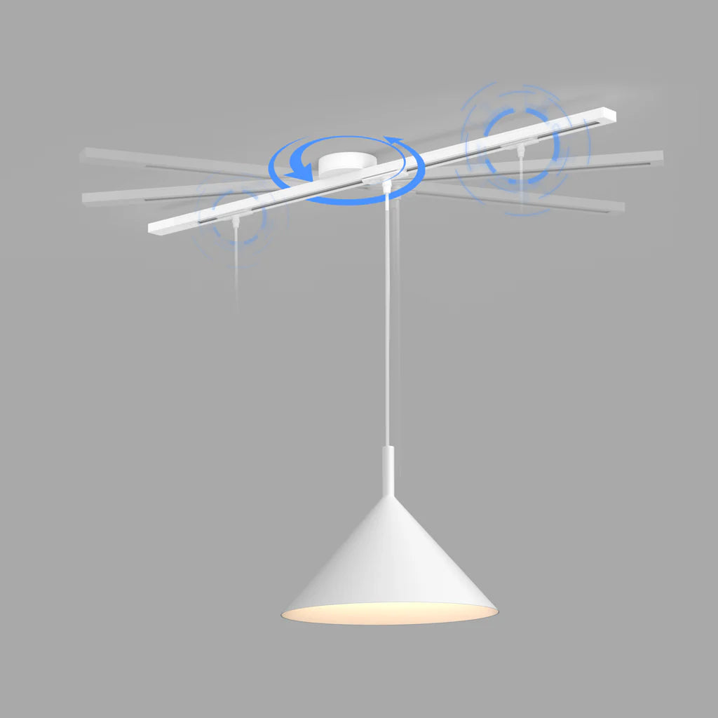 Morris draaibare verplaatsbare plafondrail voor hanglamp
