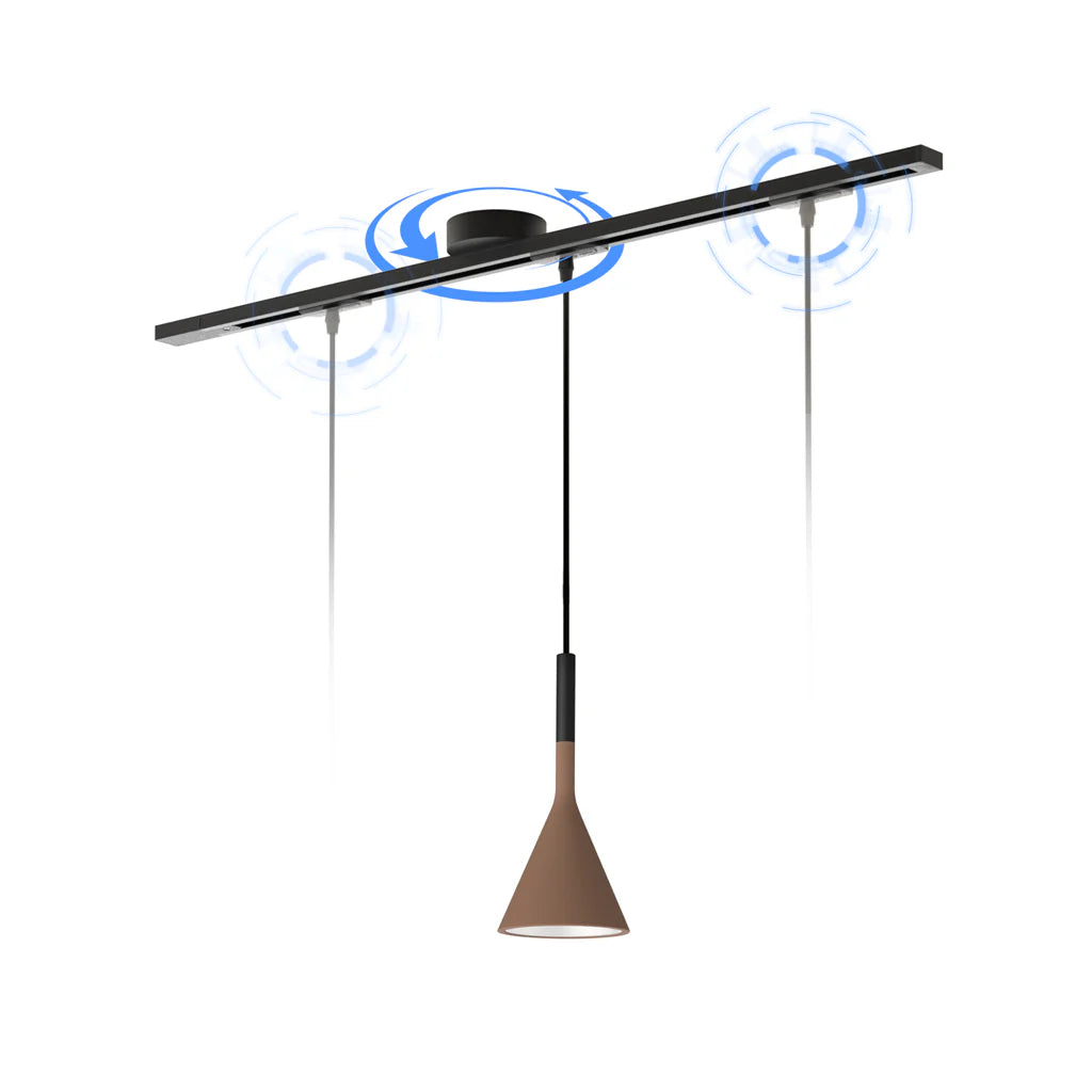 Morris draaibare verplaatsbare plafondrail voor hanglamp