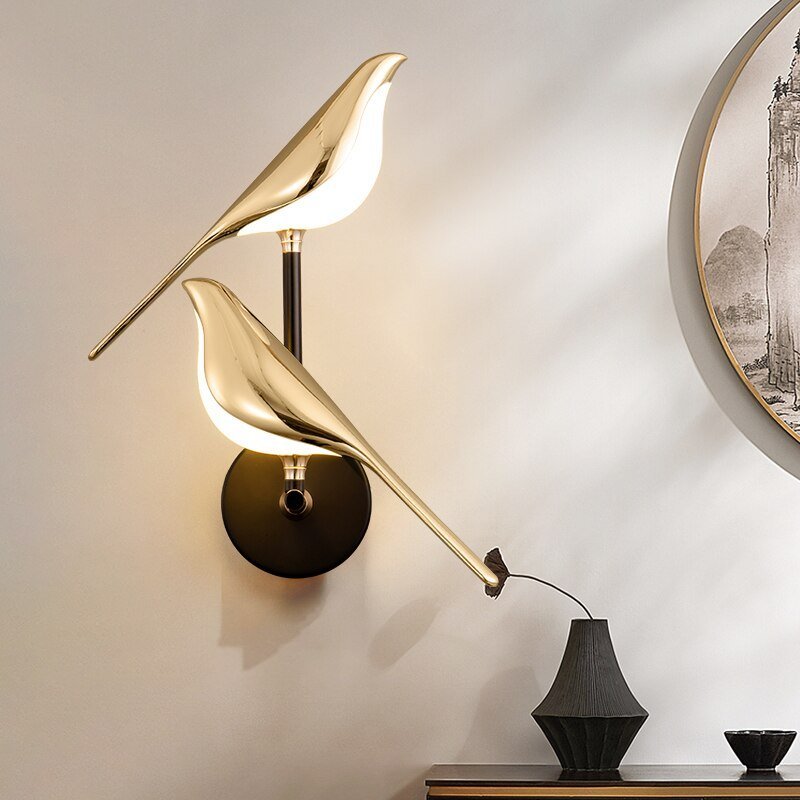 Creatieve Vogel Wandlamp Van Hars – Decoratieve Verlichting Voor Slaapkamer, Gang Of Nachtkastje – LED Lamp Niet Inbegrepen (zwart Creatieve Vogel Wandlamp Van Hars – Decoratieve Verlichting Voor Slaapkamer, Gang Of Nachtkastje – LED Lamp Niet Inbegrepen (zwart