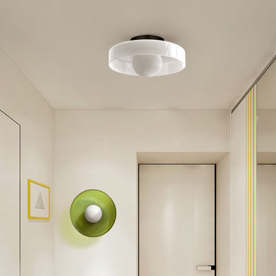 Morrow glazen schijf plafondlamp/wandlamp