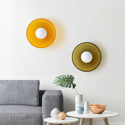 Morrow glazen schijf plafondlamp/wandlamp
