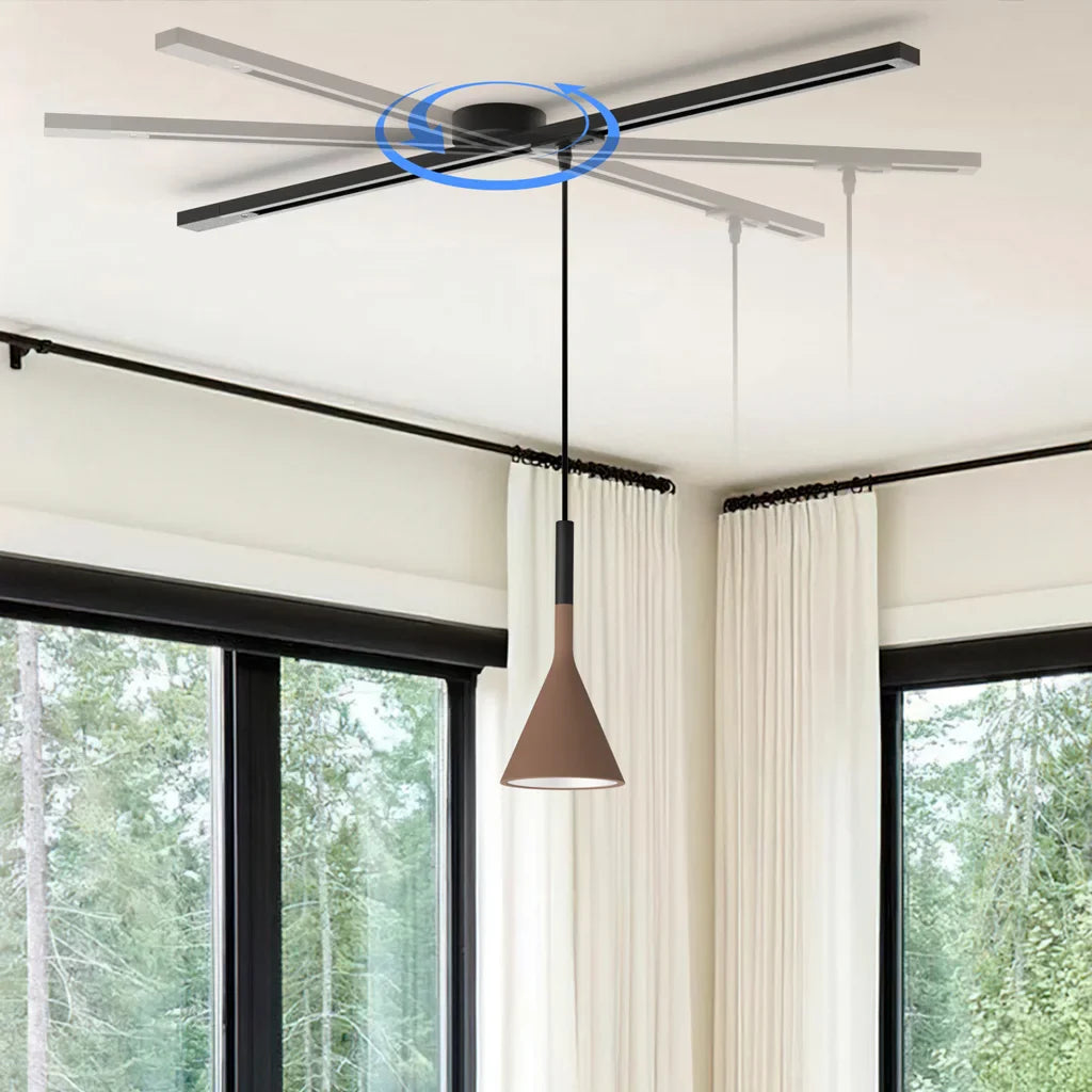 Morris draaibare verplaatsbare plafondrail voor hanglamp